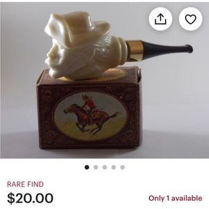 VINTAGE “Pony Express Pipe” Empty Great detail Conversation piece Avon